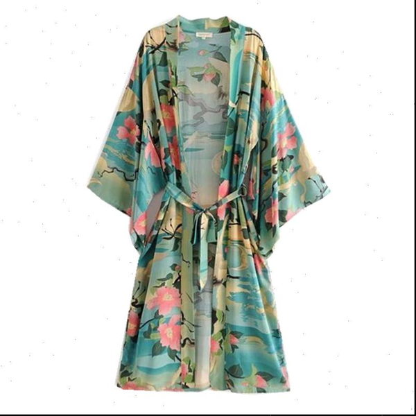 bohemian v neck crane womens blouses lotus flower print long kimono ethnic lacing up sashes cardigan loose blouse, White
bohemian v neck crane womens blouses lotus flower print long kimono ethnic lacing up sashes cardigan loose blouse, White