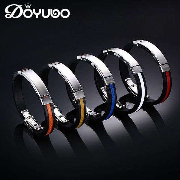 cuff doyubo fashion men's 22cm sports silicone bracelets punk design male colorful bangles accessories dd042, White
cuff doyubo fashion men's 22cm sports silicone bracelets punk design male colorful bangles accessories dd042, White
