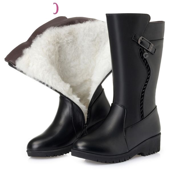 boots winter wool fur inside warm shoes women wedges heels soft leather platform snow footwear botas gk3h, Black
boots winter wool fur inside warm shoes women wedges heels soft leather platform snow footwear botas gk3h, Black