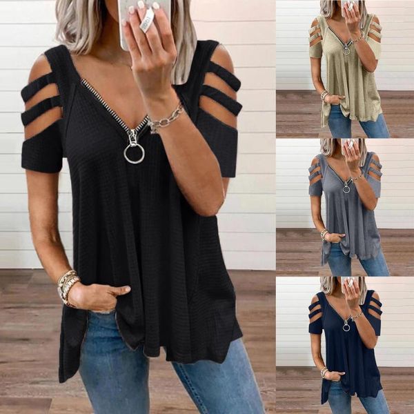 v-neck women's oversized t-shirt female solid zipper tshirt for summer short sleeve t-shirts 2021 tee shirt casual, White
v-neck women's oversized t-shirt female solid zipper tshirt for summer short sleeve t-shirts 2021 tee shirt casual, White