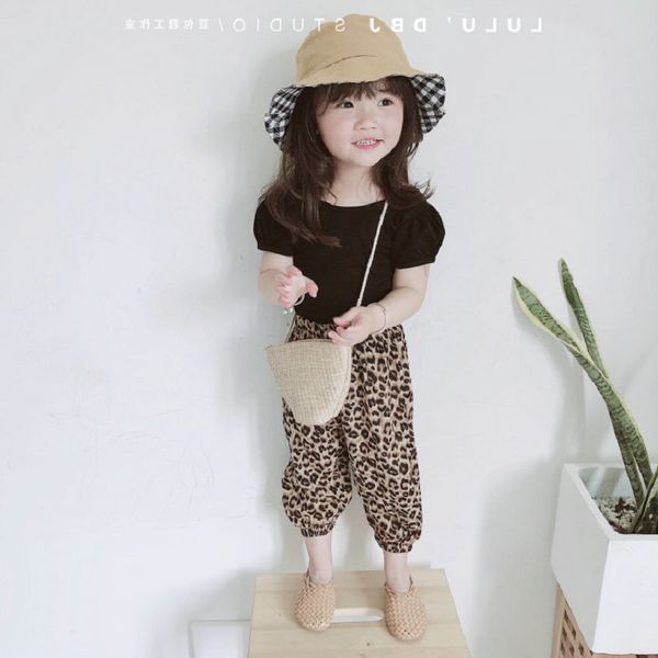 children summer clothes set 2021 kids cotton set suits black tshirt+leopard pants girls 2pieces outfits baby tracksuit, White
children summer clothes set 2021 kids cotton set suits black tshirt+leopard pants girls 2pieces outfits baby tracksuit, White