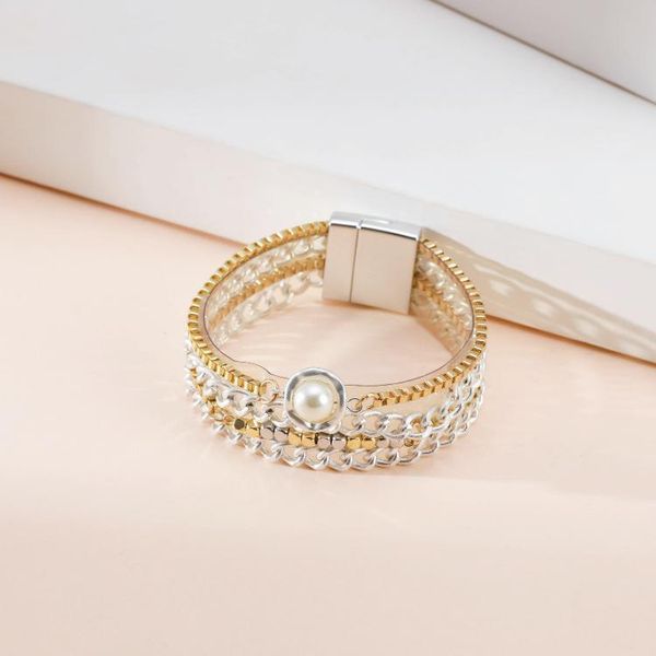 bangle ornapeadia fashion temperament bracelet inlaid pearl multilayer thin chain jewelry magnetic clasp women's, Black
bangle ornapeadia fashion temperament bracelet inlaid pearl multilayer thin chain jewelry magnetic clasp women's, Black
