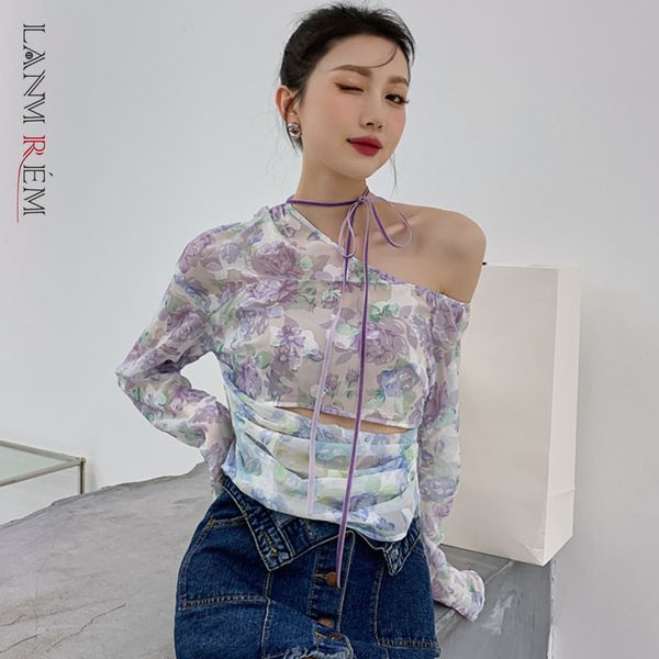 women long sleeve print stitching mesh shirts off shoulder slim fit lady fashion tide summer 2h025 210507, White
women long sleeve print stitching mesh shirts off shoulder slim fit lady fashion tide summer 2h025 210507, White