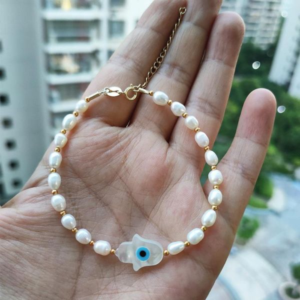 charm bracelets 1pc promotions natural oval pearl mother of heart/round/hamsa/cross bracelet for women gold luxury jewelry, Golden;silver
charm bracelets 1pc promotions natural oval pearl mother of heart/round/hamsa/cross bracelet for women gold luxury jewelry, Golden;silver