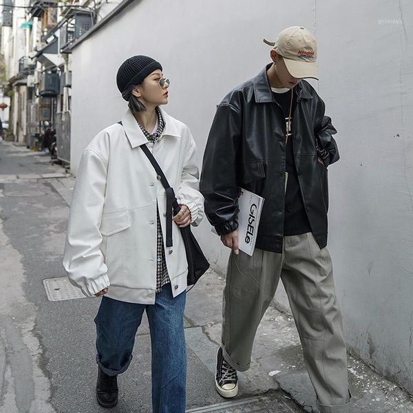 men's jackets 2021 spring and autumn youth couple solid color lapel loose leather fashion casual plus size coat jacket black/white, Black;brown
men's jackets 2021 spring and autumn youth couple solid color lapel loose leather fashion casual plus size coat jacket black/white, Black;brown