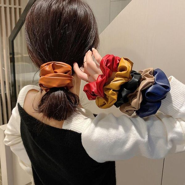 hair accessories 2021 autumn winter black pu leather tie ring horsetail solid color large intestine girls' women
hair accessories 2021 autumn winter black pu leather tie ring horsetail solid color large intestine girls' women