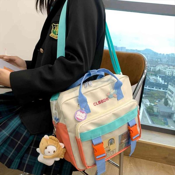multifunction contrast color women backpack female waterproof nylon insert buckle small schoolbag lovely travel bag
multifunction contrast color women backpack female waterproof nylon insert buckle small schoolbag lovely travel bag