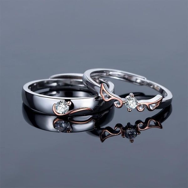 wedding rings delicate elegant geometric ring inlay round cubic zirconia romantic adjustable couple jewelry for men women party gifts, Slivery;golden 
wedding rings delicate elegant geometric ring inlay round cubic zirconia romantic adjustable couple jewelry for men women party gifts, Slivery;golden
