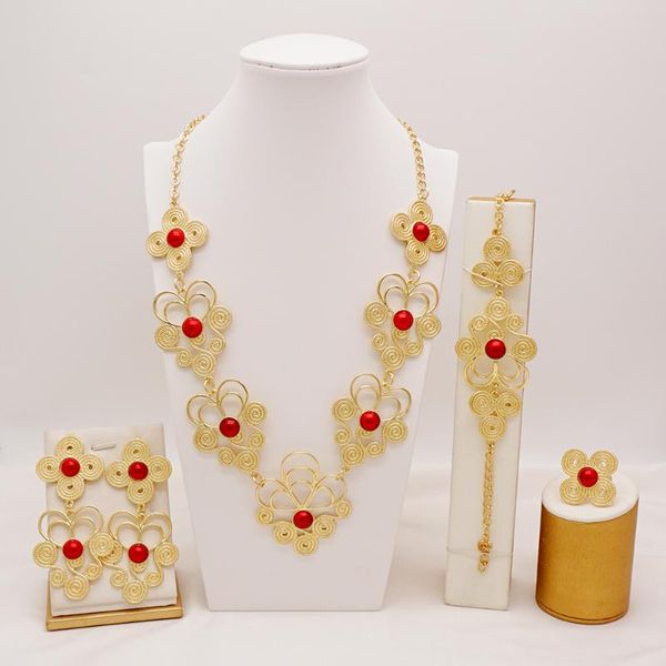 earrings & necklace fine dubai gold color big jewelry sets for women african india party wedding bracelet ring jewellery set gifts, Silver
earrings & necklace fine dubai gold color big jewelry sets for women african india party wedding bracelet ring jewellery set gifts, Silver