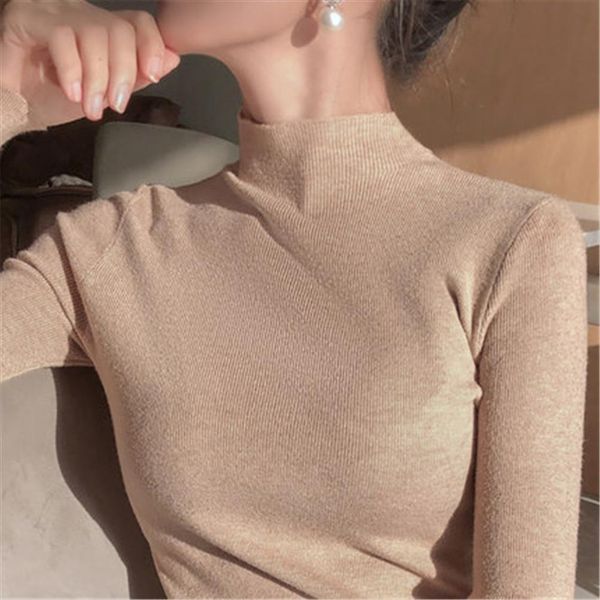 knitted women turtleneck womens sweater pullovers spring autumn basic highneck pullover slim female top, White;black
knitted women turtleneck womens sweater pullovers spring autumn basic highneck pullover slim female top, White;black