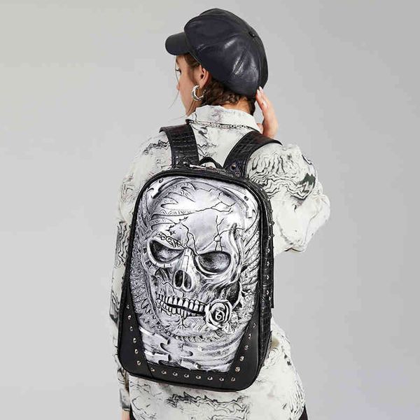backpack embossed three-dimensional skull cool punk street pu skin splash proof computer bag female
backpack embossed three-dimensional skull cool punk street pu skin splash proof computer bag female