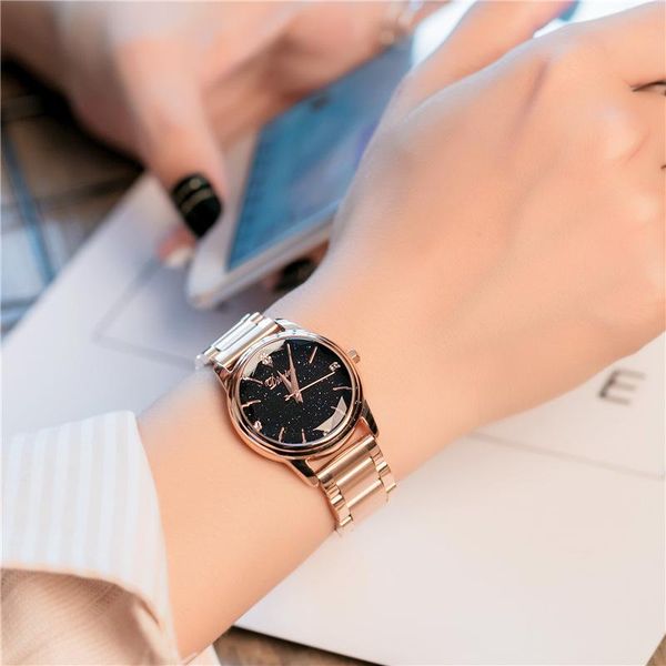 wristwatches 2021 lady crystal wrist watch women starry sky japanese movement design stainless steel, Slivery;brown
wristwatches 2021 lady crystal wrist watch women starry sky japanese movement design stainless steel, Slivery;brown