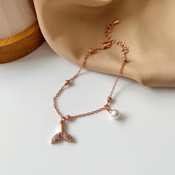 charm bracelets fishtail bracelet for women ins niche design simple beaded refined rhinestone pearl pendant, Golden;silver
charm bracelets fishtail bracelet for women ins niche design simple beaded refined rhinestone pearl pendant, Golden;silver