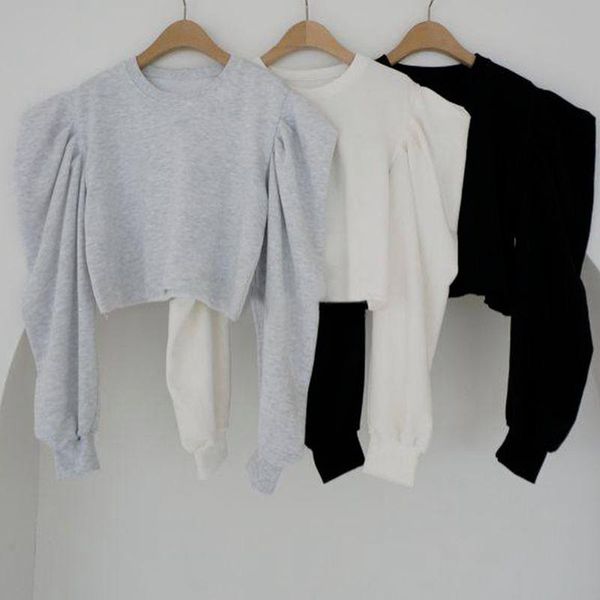 korean fashion casual puff sleeve o-neck femme crop midriff long woman tshirts spring slim all-match short tee women's t-shirt, White
korean fashion casual puff sleeve o-neck femme crop midriff long woman tshirts spring slim all-match short tee women's t-shirt, White