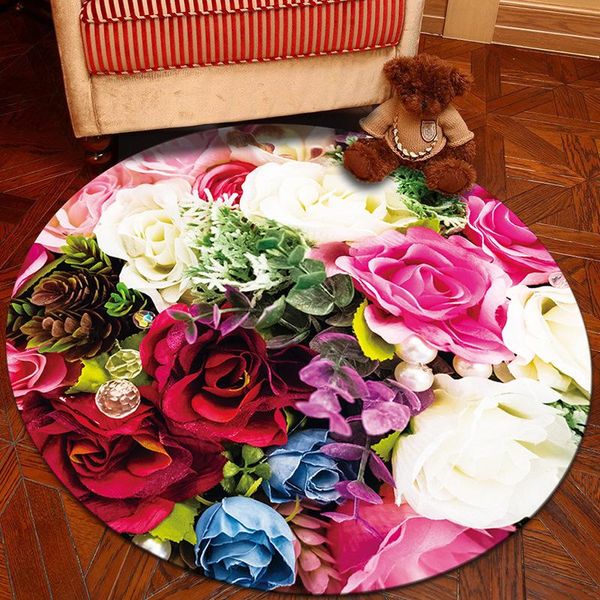 carpets 3d flower printed carpet for home bedroom living room round rug bed soft parlor floral anti-slip hallway chair kids door mat
carpets 3d flower printed carpet for home bedroom living room round rug bed soft parlor floral anti-slip hallway chair kids door mat