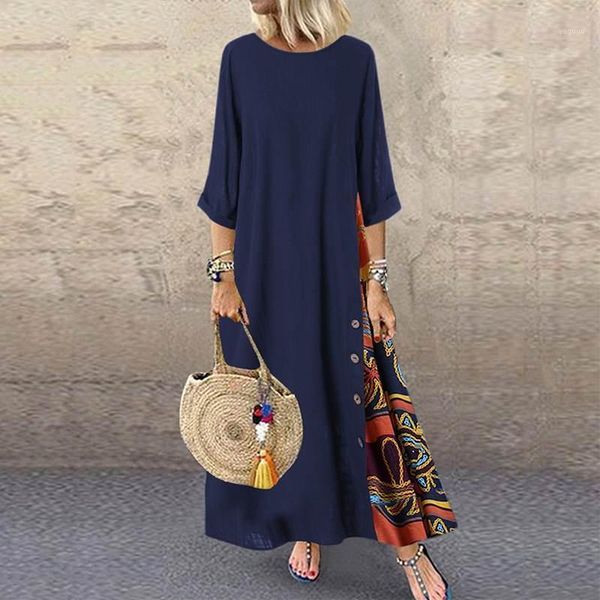 oversized spring and autumn patchwork dress retro floral o-neck contrast color side button casual party 3/4 sleeve 2021 dresses, Black;gray
oversized spring and autumn patchwork dress retro floral o-neck contrast color side button casual party 3/4 sleeve 2021 dresses, Black;gray