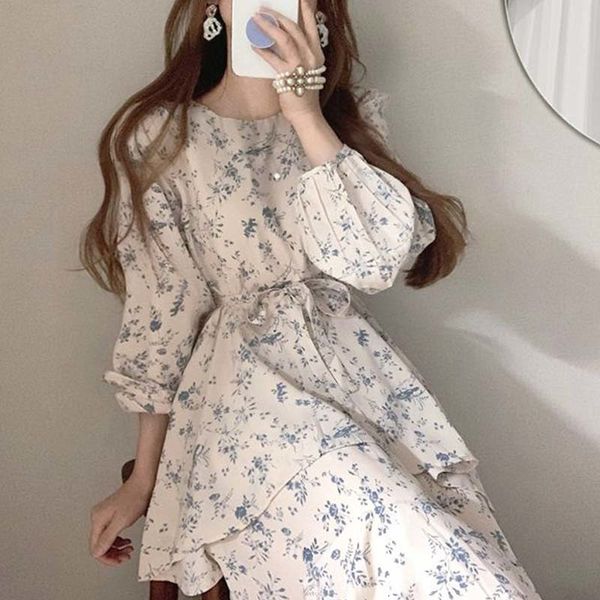 Chiffon Spring Fashion piece women fancy dress around floral neck bandage ladies, Black;gray
Chiffon Spring Fashion piece women fancy dress around floral neck bandage ladies, Black;gray