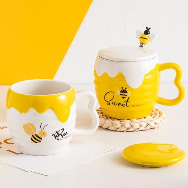 mugs creative ceramic cup with cover cartoon cute bee mug office coffee water tea practical advertising gift
mugs creative ceramic cup with cover cartoon cute bee mug office coffee water tea practical advertising gift