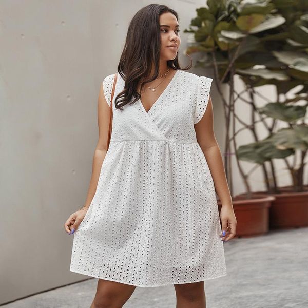 casual dresses women white dress plus size v neck short sleeve hollow out ladies large party female vestidos robes xq298, Black;gray
casual dresses women white dress plus size v neck short sleeve hollow out ladies large party female vestidos robes xq298, Black;gray