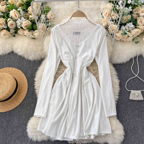 two piece dress foamlina white black vintage lace patchwork velvet mini elegant ladies stand collar long sleeve autumn es m6j
two piece dress foamlina white black vintage lace patchwork velvet mini elegant ladies stand collar long sleeve autumn es m6j