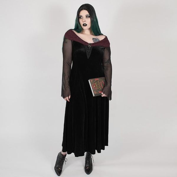 casual dresses punkrave women's goth black feather horizontal neck dress simple elastic velvet trumpet sleeve long, Black;gray
casual dresses punkrave women's goth black feather horizontal neck dress simple elastic velvet trumpet sleeve long, Black;gray