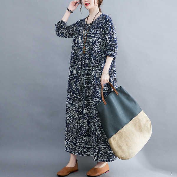 2021 autumn aging fat mm loose round neck long sleeve floral large swing drs, Black;gray
2021 autumn aging fat mm loose round neck long sleeve floral large swing drs, Black;gray