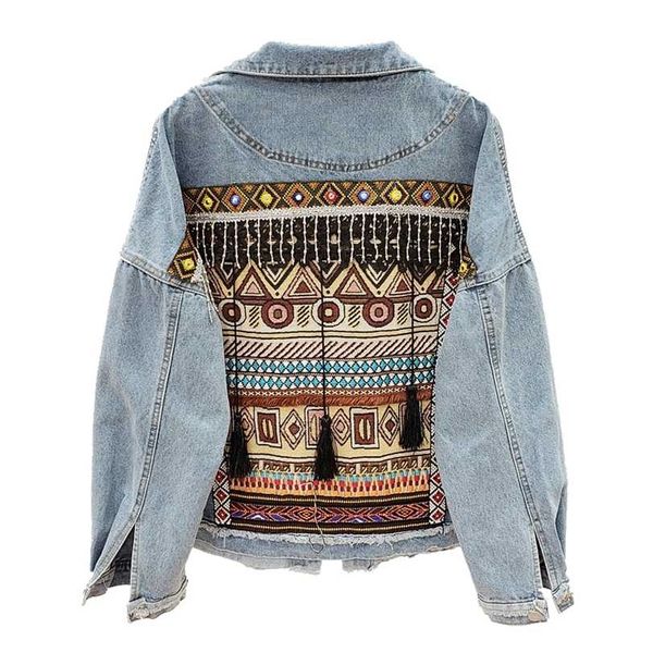 vintage jeans jacket coat women tassel embroidery flowers denim loose long sleeve short bohemia female outwear 211014, Black;brown
vintage jeans jacket coat women tassel embroidery flowers denim loose long sleeve short bohemia female outwear 211014, Black;brown