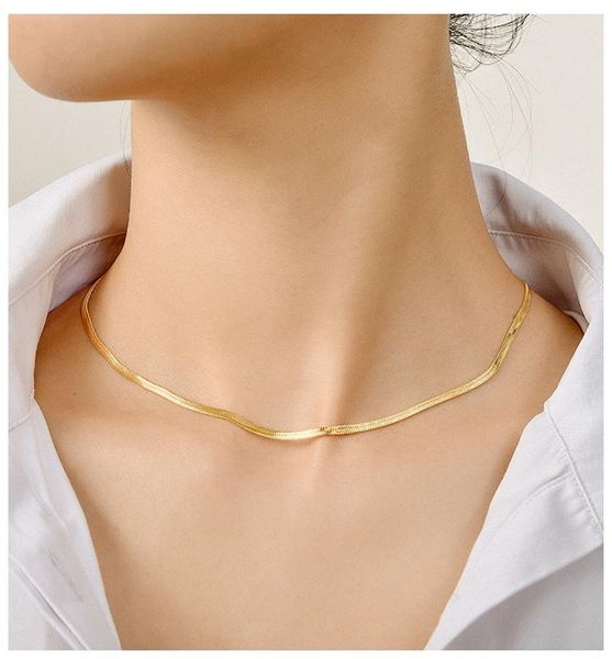 100% solid 925 sterling silver chain necklace heavy gold plated flat herringbone chokers 40cm+4cm chains
100% solid 925 sterling silver chain necklace heavy gold plated flat herringbone chokers 40cm+4cm chains