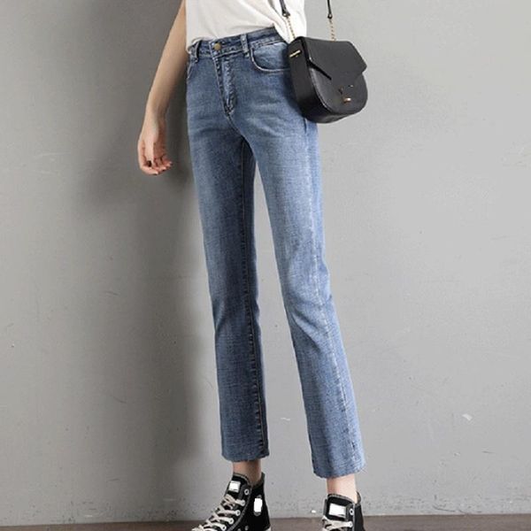 women's jeans autumn spring fashion women high waist thin versatile casual nine points pants chimney straight lady plus size, Blue
women's jeans autumn spring fashion women high waist thin versatile casual nine points pants chimney straight lady plus size, Blue