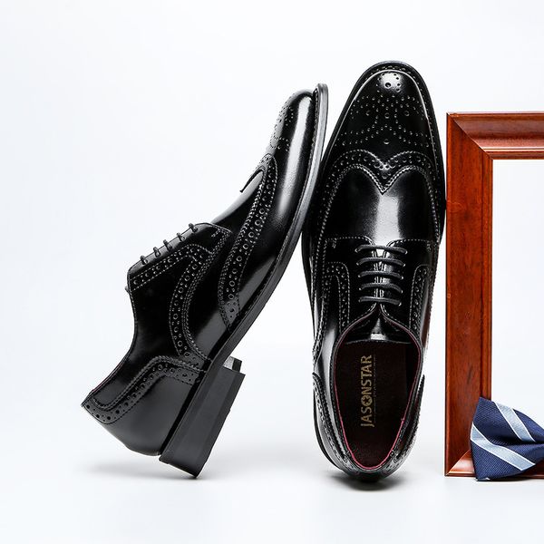 464748 size japanese cross-border business leather shoes mens genuine leather mens leather shoes casual brogue mens shoes cowhide british st, Black
464748 size japanese cross-border business leather shoes mens genuine leather mens leather shoes casual brogue mens shoes cowhide british st, Black