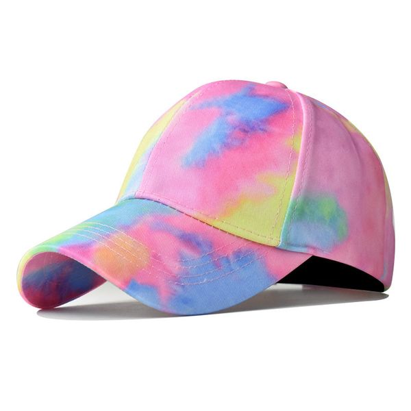 tie dyed hat cotton women's sunscreen cap baseball, Blue;gray 
tie dyed hat cotton women's sunscreen cap baseball, Blue;gray