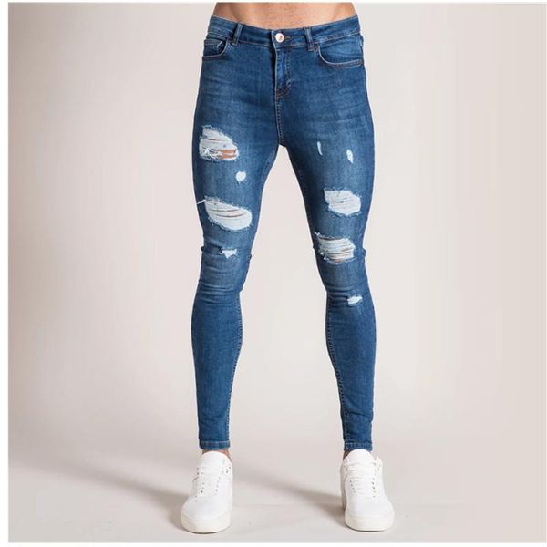 men's jeans ripped pants casual summer autumn male skinny trousers slim biker outwears sweatpants, Blue
men's jeans ripped pants casual summer autumn male skinny trousers slim biker outwears sweatpants, Blue