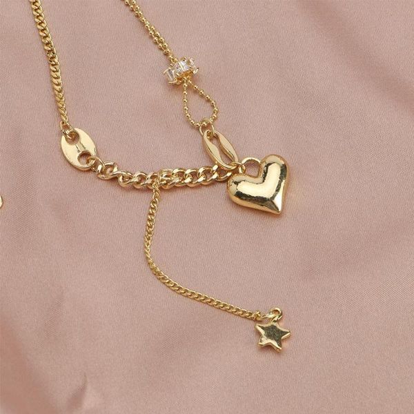 chains korean style retro temperament crystal heart tassel star necklace for women girl daily fashion jewelry elegant clavicle chain, Silver
chains korean style retro temperament crystal heart tassel star necklace for women girl daily fashion jewelry elegant clavicle chain, Silver