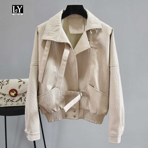 ly varey lin autumn turn-down collar long sleeve women faux soft leather loose jacket coats female bomber black punk outerwear 210526
ly varey lin autumn turn-down collar long sleeve women faux soft leather loose jacket coats female bomber black punk outerwear 210526