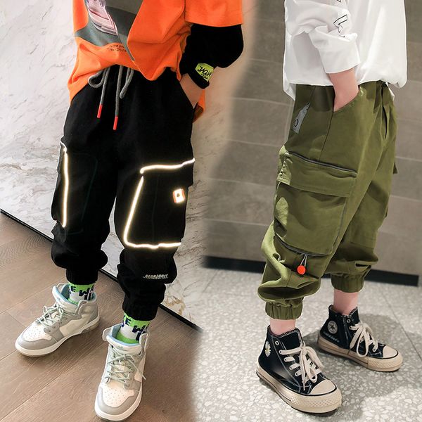 autumn baby boys pants cotton multi-pocket harem overalls reflective strip cargo pants trendy kids clothes match casual trousers, White
autumn baby boys pants cotton multi-pocket harem overalls reflective strip cargo pants trendy kids clothes match casual trousers, White
