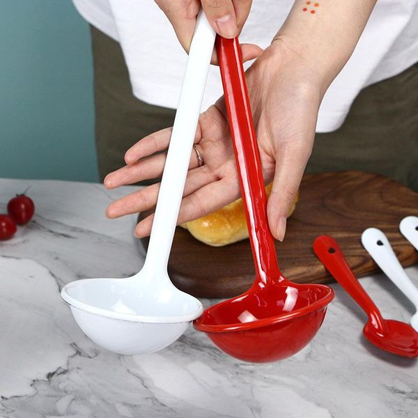 spoons enamel classic long handle white red spoon creative household large solid color soup ladle
spoons enamel classic long handle white red spoon creative household large solid color soup ladle