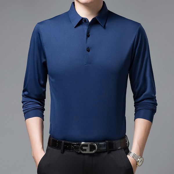 polo shirt men's slim fit middle-aged young men's wear 2021 spring and autumn t-shirt thin lapel solid long sleeve t-shirt, Black
polo shirt men's slim fit middle-aged young men's wear 2021 spring and autumn t-shirt thin lapel solid long sleeve t-shirt, Black