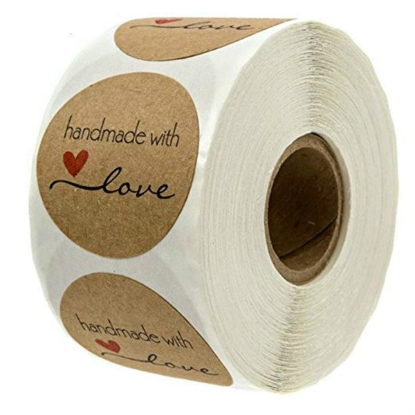 500pcs "handmade with love" kraft paper stickers round adhesive labels baking wedding decoration party sticker gift wrap
500pcs "handmade with love" kraft paper stickers round adhesive labels baking wedding decoration party sticker gift wrap