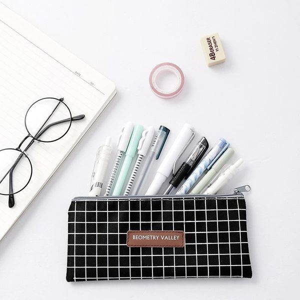 pencil bags stationery storage organizer case kawaii simple grid dot canvas bag school supply
pencil bags stationery storage organizer case kawaii simple grid dot canvas bag school supply