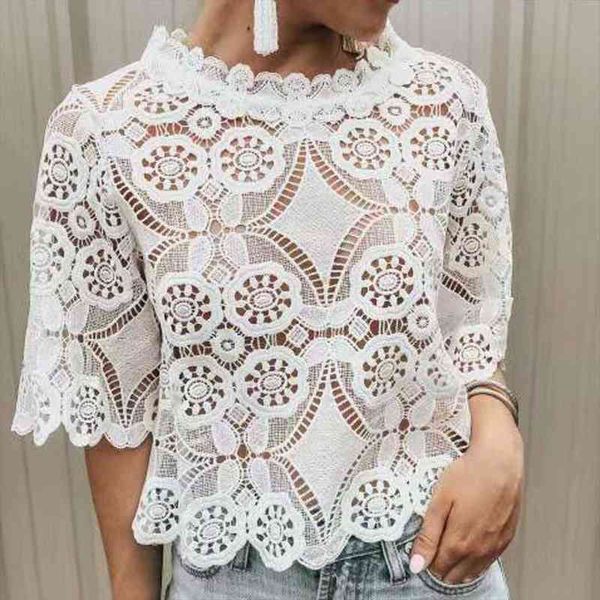 summer fashion lace hollow out blouse crop ladies tee female womens half sleeve shirt blusas femininas pullover, White
summer fashion lace hollow out blouse crop ladies tee female womens half sleeve shirt blusas femininas pullover, White