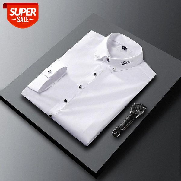 spring men's long-sleeved shirt korean white casual student jacket coat embroidery #fe2m, White;black
spring men's long-sleeved shirt korean white casual student jacket coat embroidery #fe2m, White;black