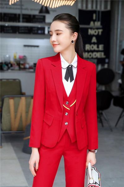 women's suits & blazers women formal business with 3 piece sets jackets and pants vest waistcoat for ladies office work wear red, White;black
women's suits & blazers women formal business with 3 piece sets jackets and pants vest waistcoat for ladies office work wear red, White;black