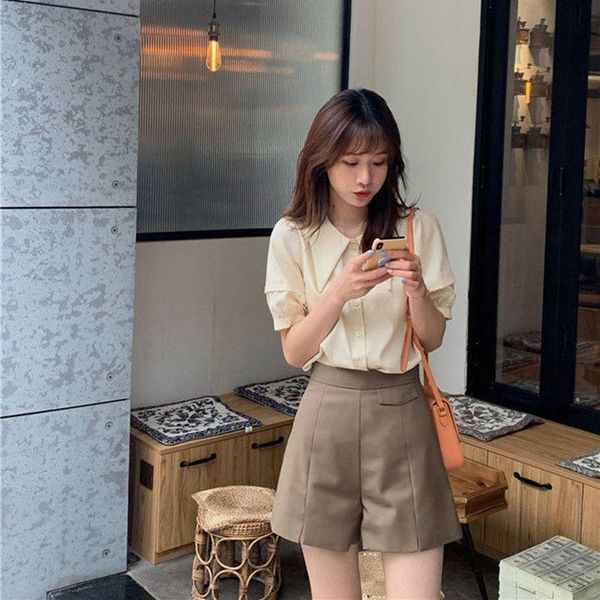 women's tracksuits ins suit summer solid color shirt + cotton shorts two-piece, Gray
women's tracksuits ins suit summer solid color shirt + cotton shorts two-piece, Gray