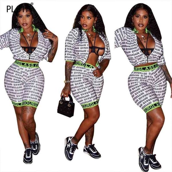 letters spliced fashion trend women's wear crop jackets + tight shorts 2 piece set club chic outfit 210707, White
letters spliced fashion trend women's wear crop jackets + tight shorts 2 piece set club chic outfit 210707, White