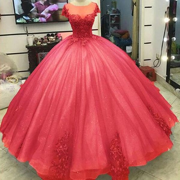 charming scoop neck quinceanera dresses cap sleeves sweet 16 ball gown vestido de fiesta, Blue;red
charming scoop neck quinceanera dresses cap sleeves sweet 16 ball gown vestido de fiesta, Blue;red