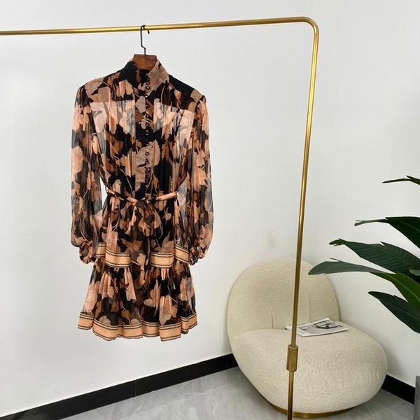 casual dresses silk summer women fashion a-line pink flower print long sleeve black mini dress, Black;gray
casual dresses silk summer women fashion a-line pink flower print long sleeve black mini dress, Black;gray