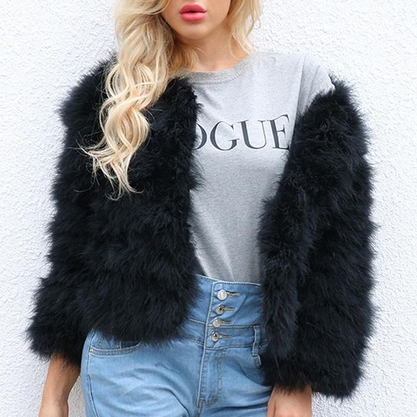 women's fur & faux woman elegant ladies fluffy jacket 2021 winter warm thickened, Black
women's fur & faux woman elegant ladies fluffy jacket 2021 winter warm thickened, Black
