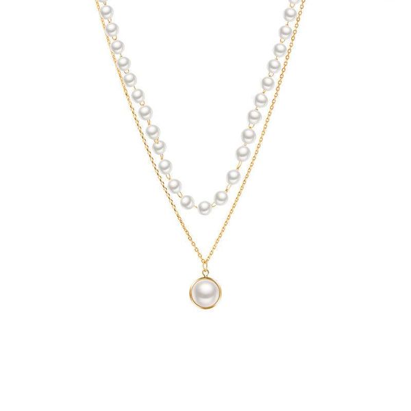 double-layer pearl necklace for women retro ins simple choker pendant on neck zircon jewelry gift chokers, Golden;silver
double-layer pearl necklace for women retro ins simple choker pendant on neck zircon jewelry gift chokers, Golden;silver