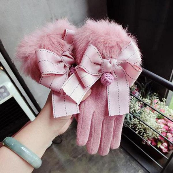 five fingers gloves winter women gray touch screen female japanese korean fashion bow-knot wrist cashmere finger mitterns agl103, Blue;gray
five fingers gloves winter women gray touch screen female japanese korean fashion bow-knot wrist cashmere finger mitterns agl103, Blue;gray