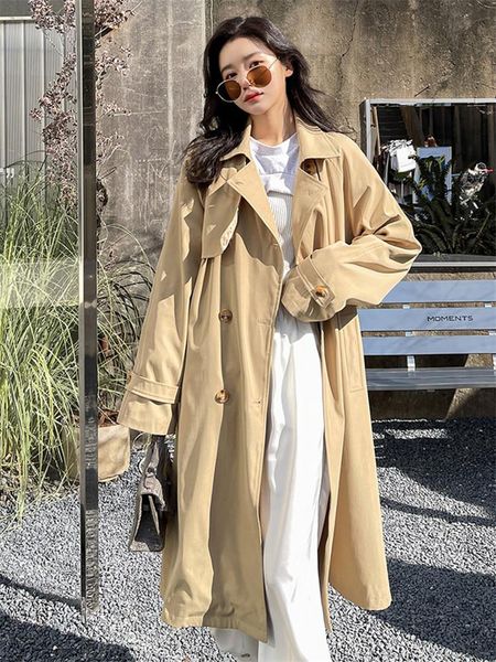 women's trench coats windbreaker spring and autumn style korean fashion loose solid color wild double-breasted long-sleeved jacket fema, Tan;black
women's trench coats windbreaker spring and autumn style korean fashion loose solid color wild double-breasted long-sleeved jacket fema, Tan;black